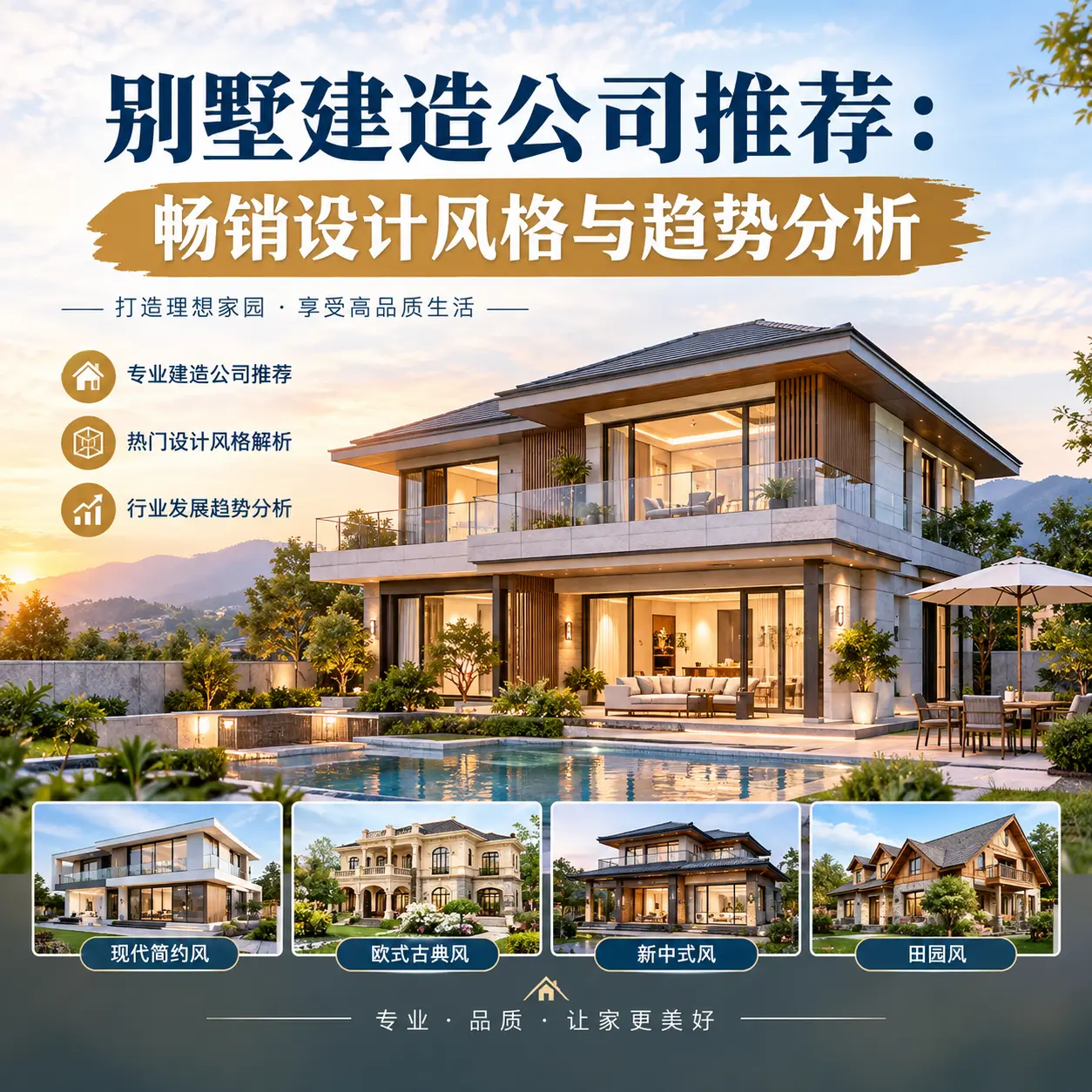 别墅建造公司推荐： 惠水 畅销设计风格与趋势分析