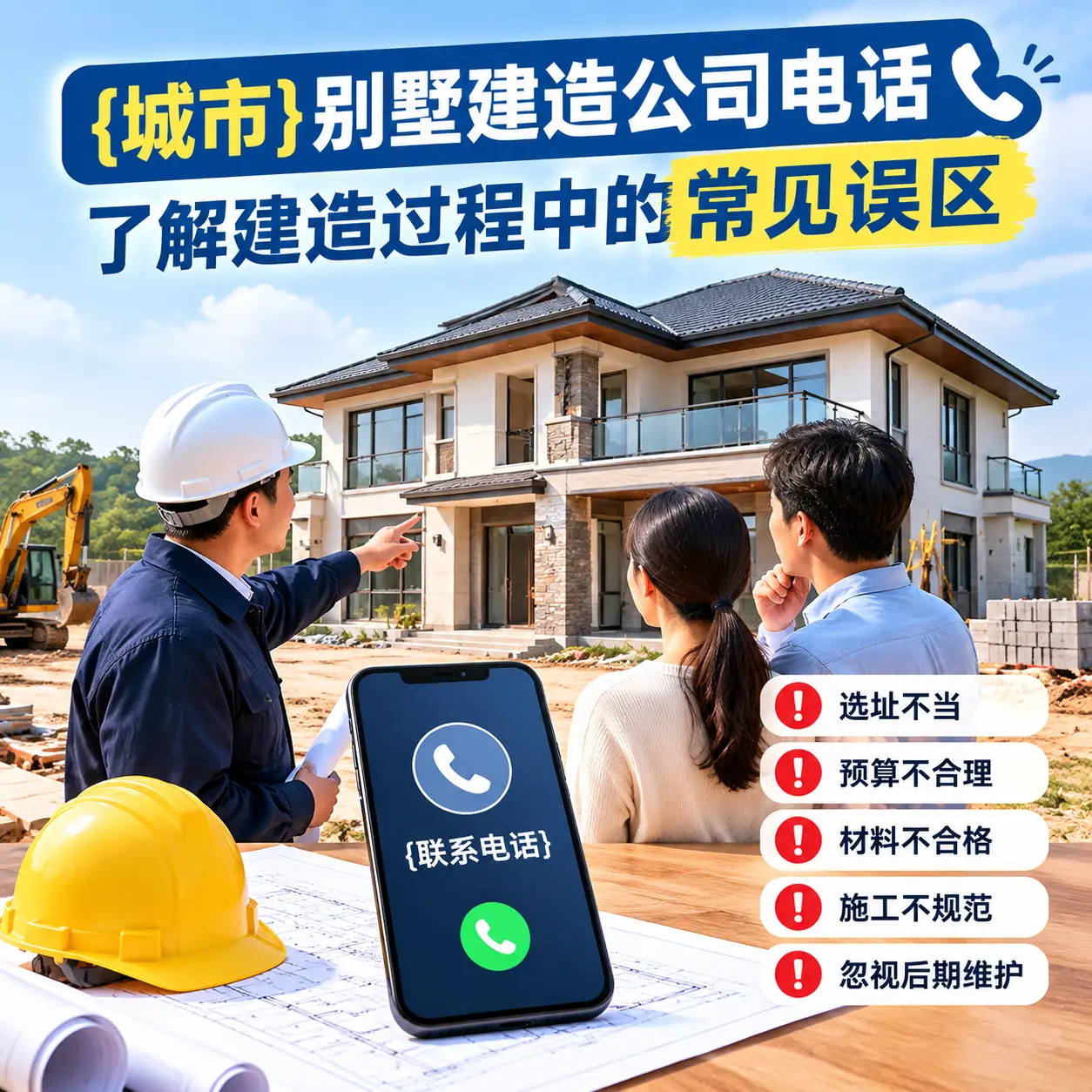 惠水别墅建造公司电话，了解建造过程中的常见误区